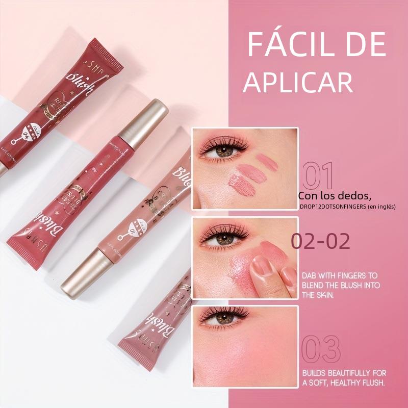 Uhas Amazon 4 cores líquido blush sombra olhos transfronteiriço explosão modelos lábios e bochecha dupla uso reparação natural flash fino destaques