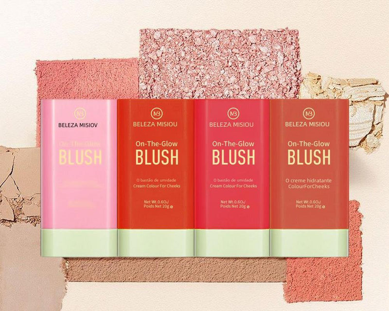 Bastão de Blush Hidratante Sólido Maquiagem  de Uso Duplo